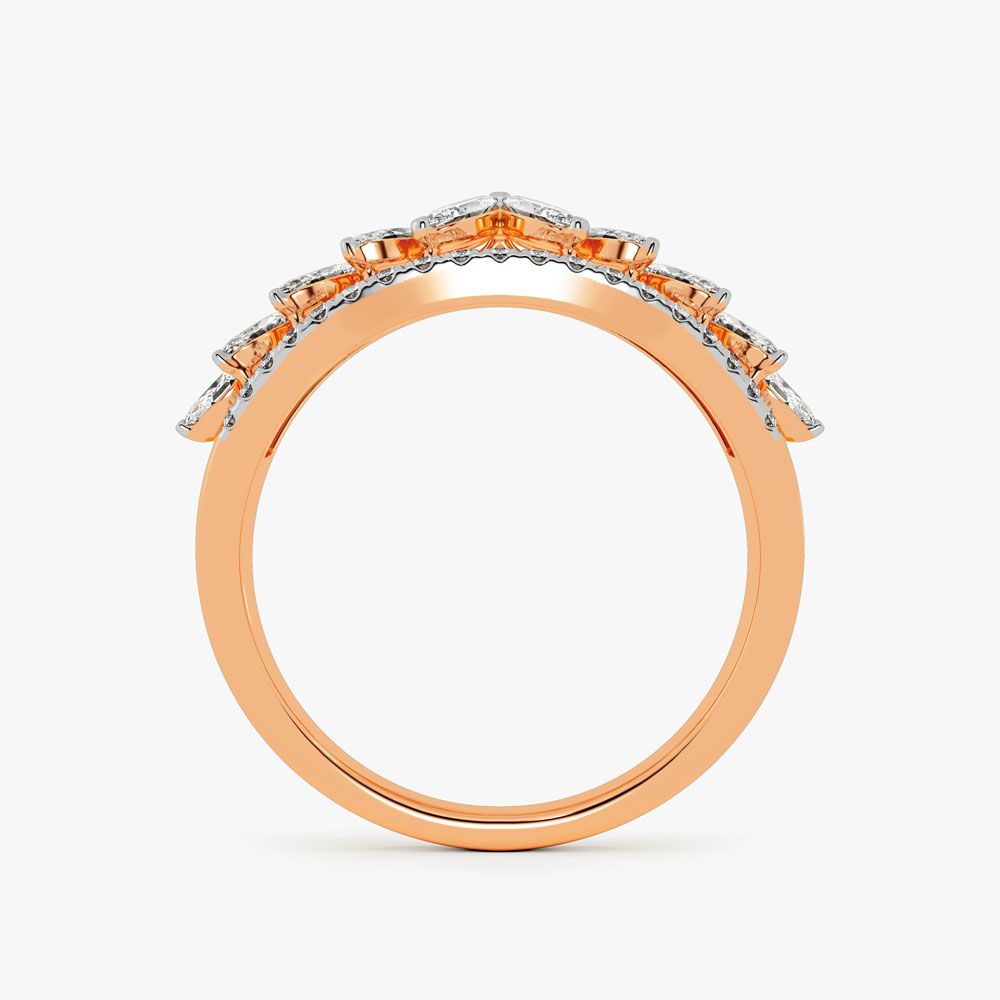 Enchanting 18KT Rose Gold Women Ring-Rings-ORG24L49