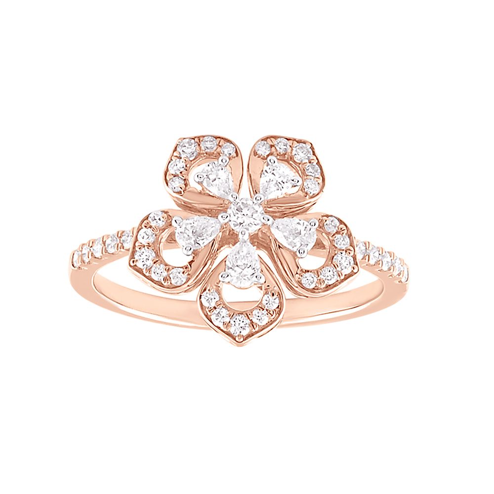 Rose Gold Sketch Floral Womens Ring-Rings-ORG24L62
