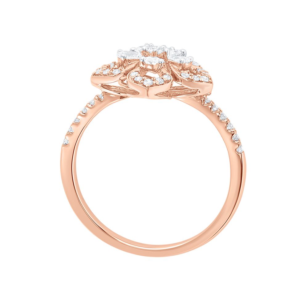 Rose Gold Sketch Floral Womens Ring-Rings-ORG24L62