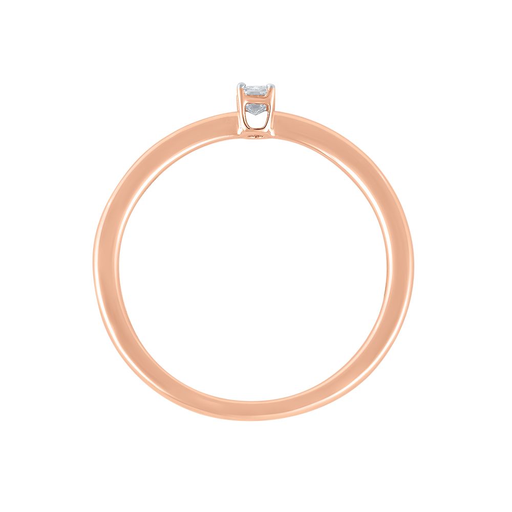 Glorious 18KT Rose Gold Single Stone Women Ring-Rings-ORG24L77