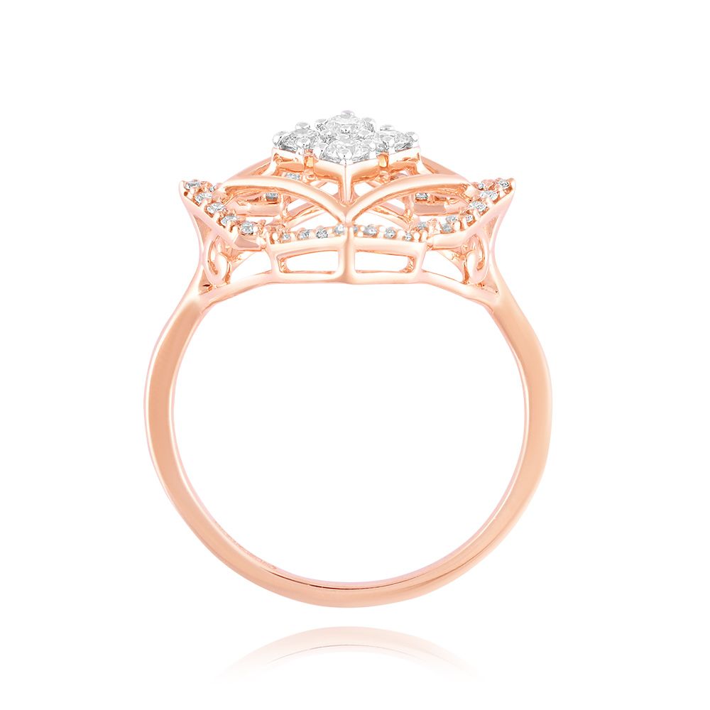 Elegant 18KT Rose Gold Women Ring-Rings-ORG24L84