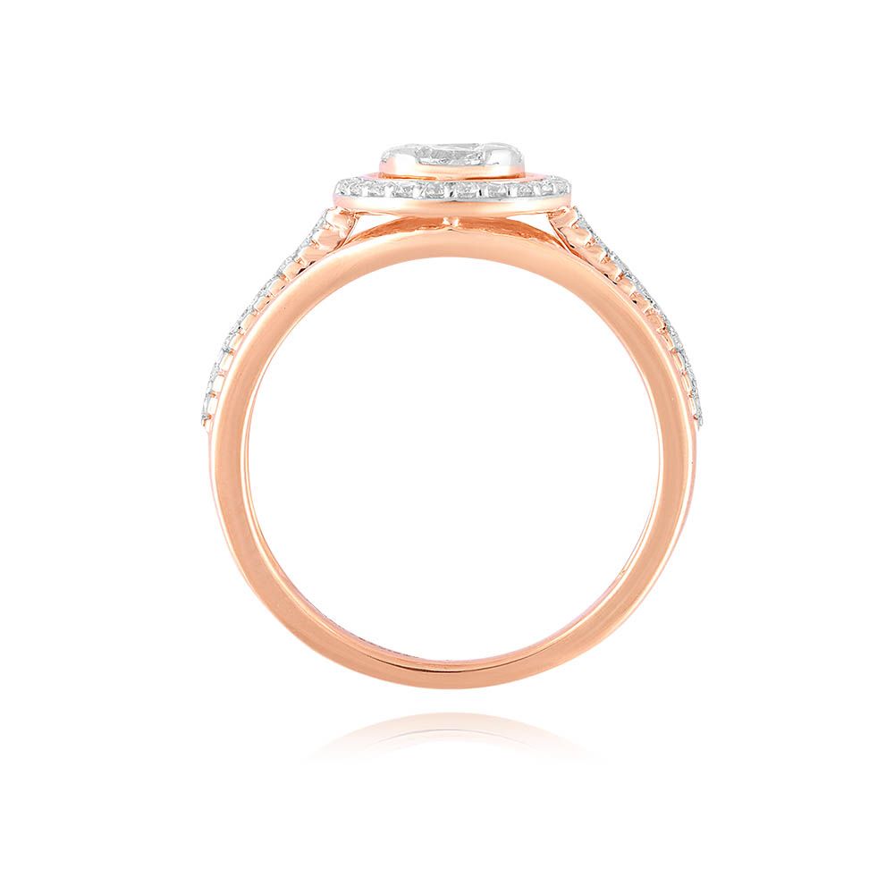 Glow Diamond 18KT Rose Gold Ring-Rings-ORG25K02