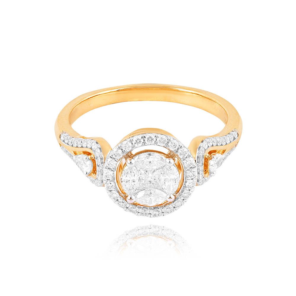 Glimpse Lightweight 18KT Diamond Ring-Rings-ORG25K05
