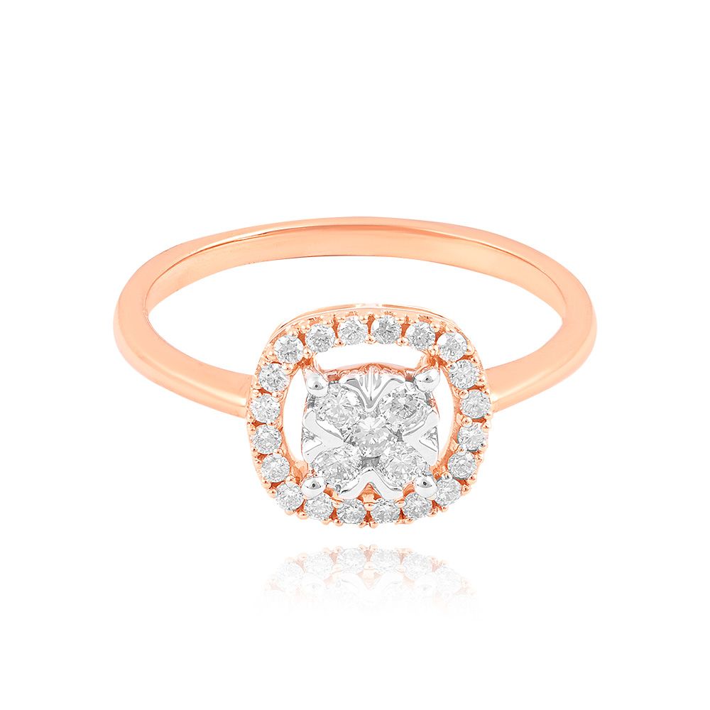 Sparkling Cluster Diamond Ring-Rings-ORG25K13