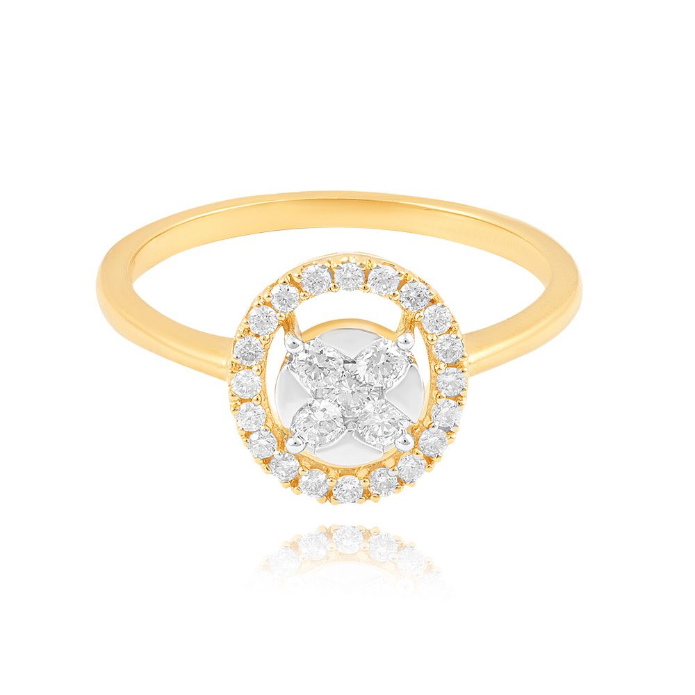 Brilliant Cluster Diamond Ring-Rings-ORG25K14