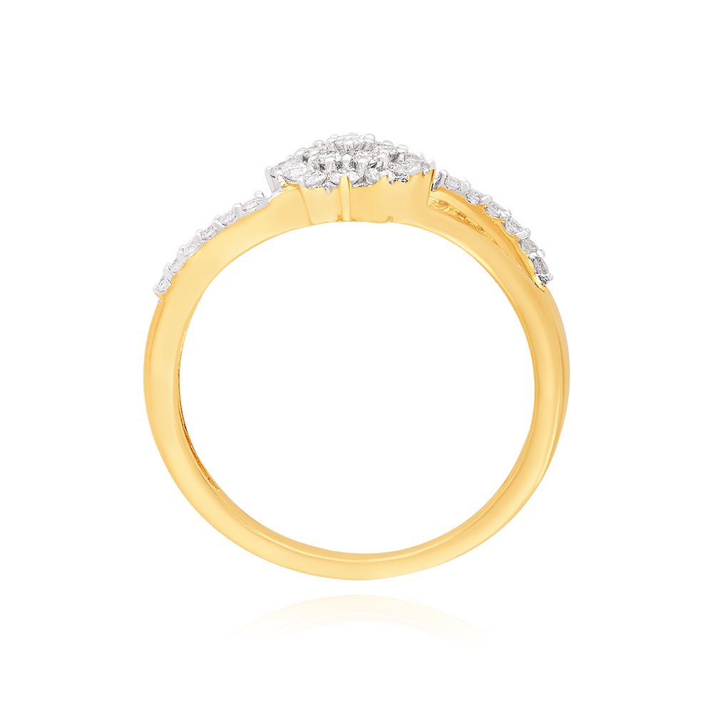 Floral Frost Yellow Gold Ring-Rings-ORG25K43
