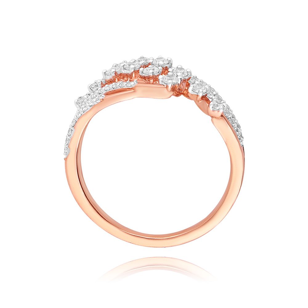 Festive Swirl Rose Gold Ring-Rings-ORG25K46