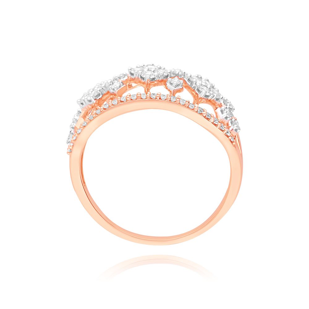Classic Geometric Rose Gold Ring-Rings-ORG25K54