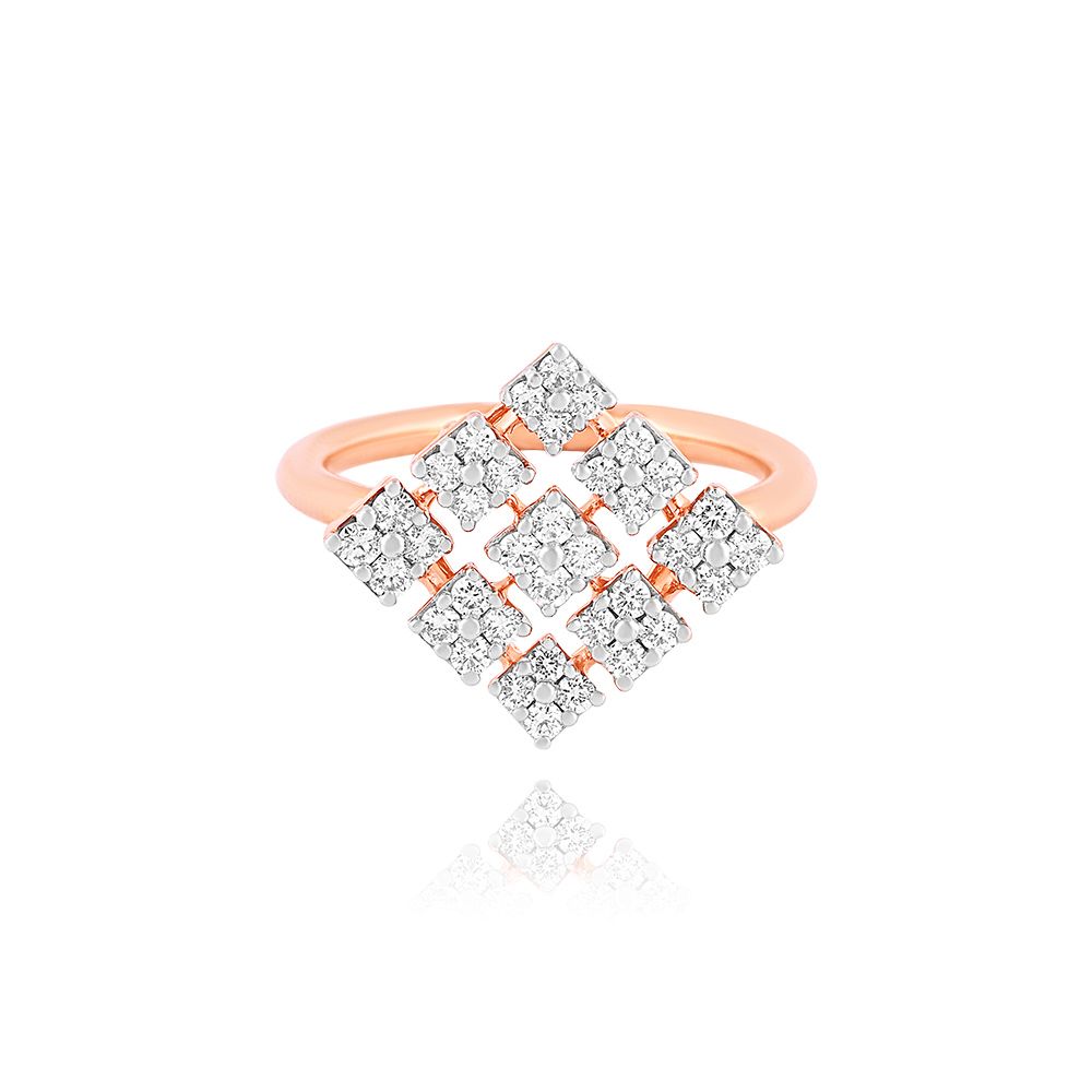 Grandeur Geometric Rose Gold Ring-Rings-ORG25K57