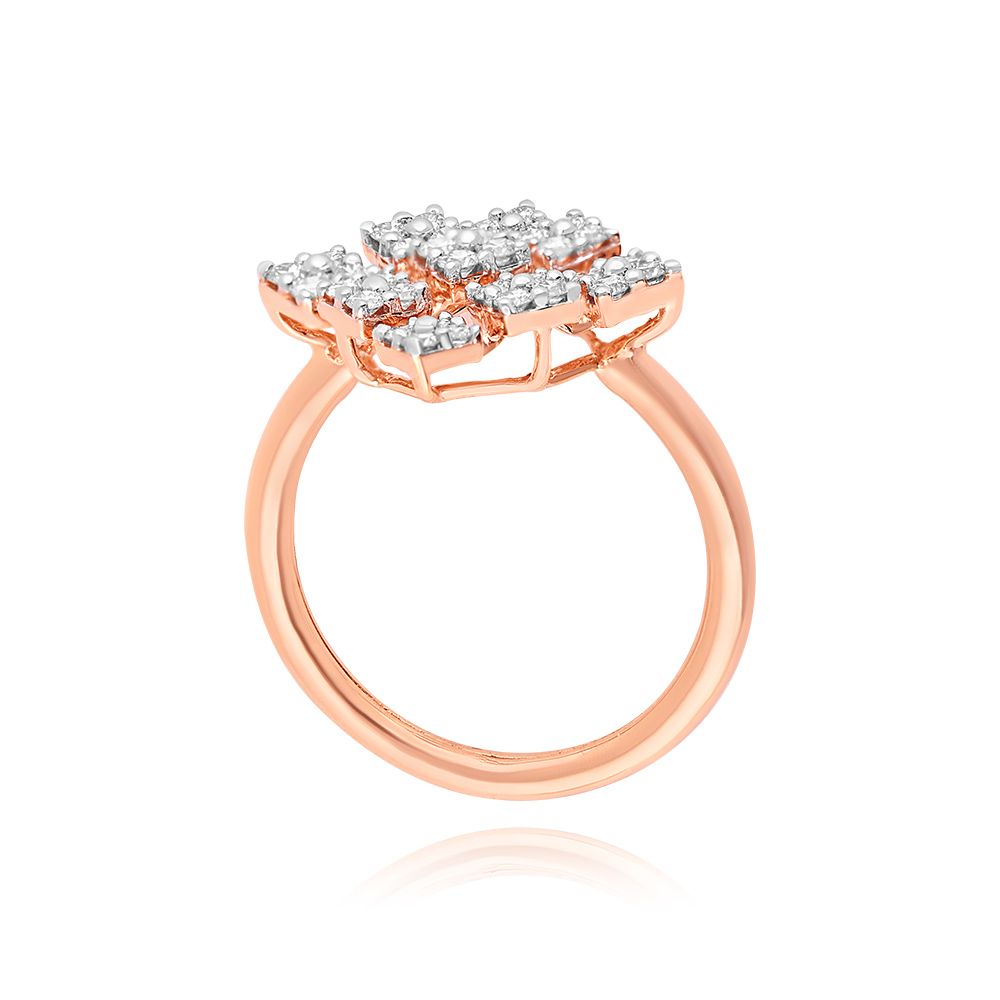 Grandeur Geometric Rose Gold Ring-Rings-ORG25K57