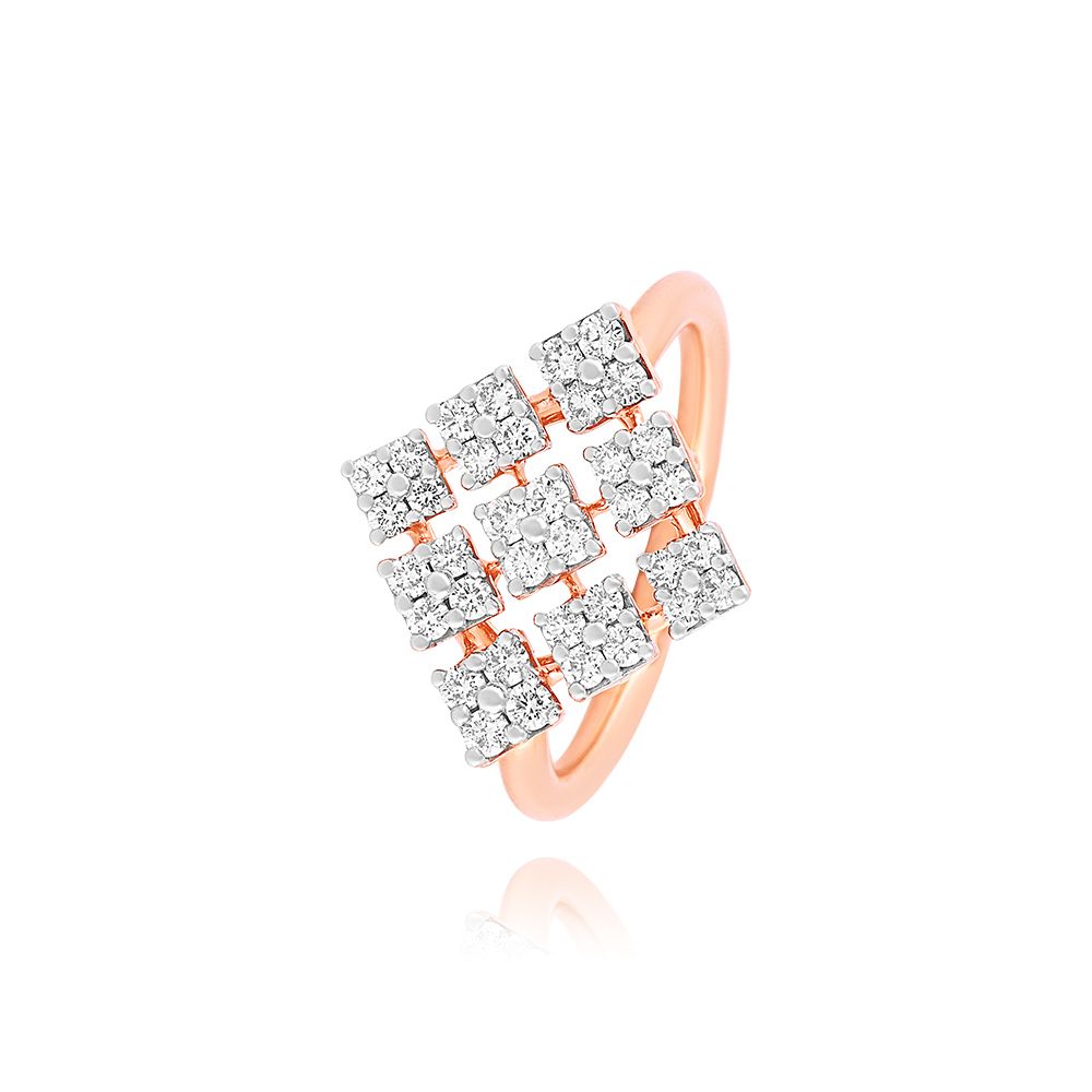 Grandeur Geometric Rose Gold Ring-Rings-ORG25K57