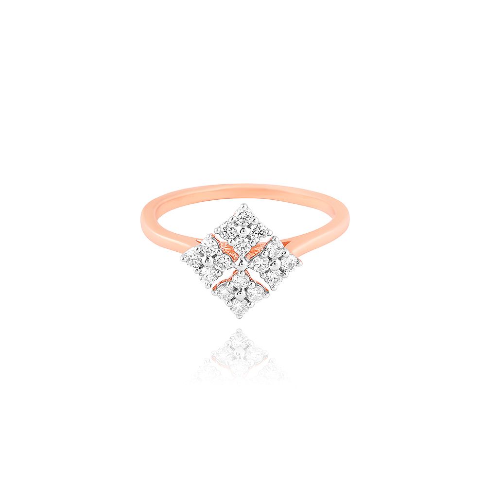 Geometric Charm Rose Gold Ring-Rings-ORG25K61