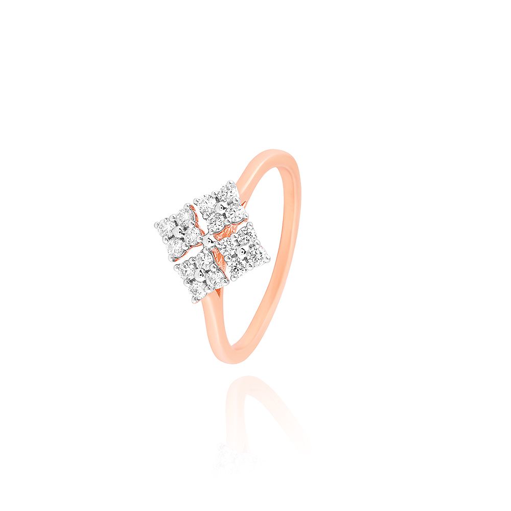 Geometric Charm Rose Gold Ring-Rings-ORG25K61