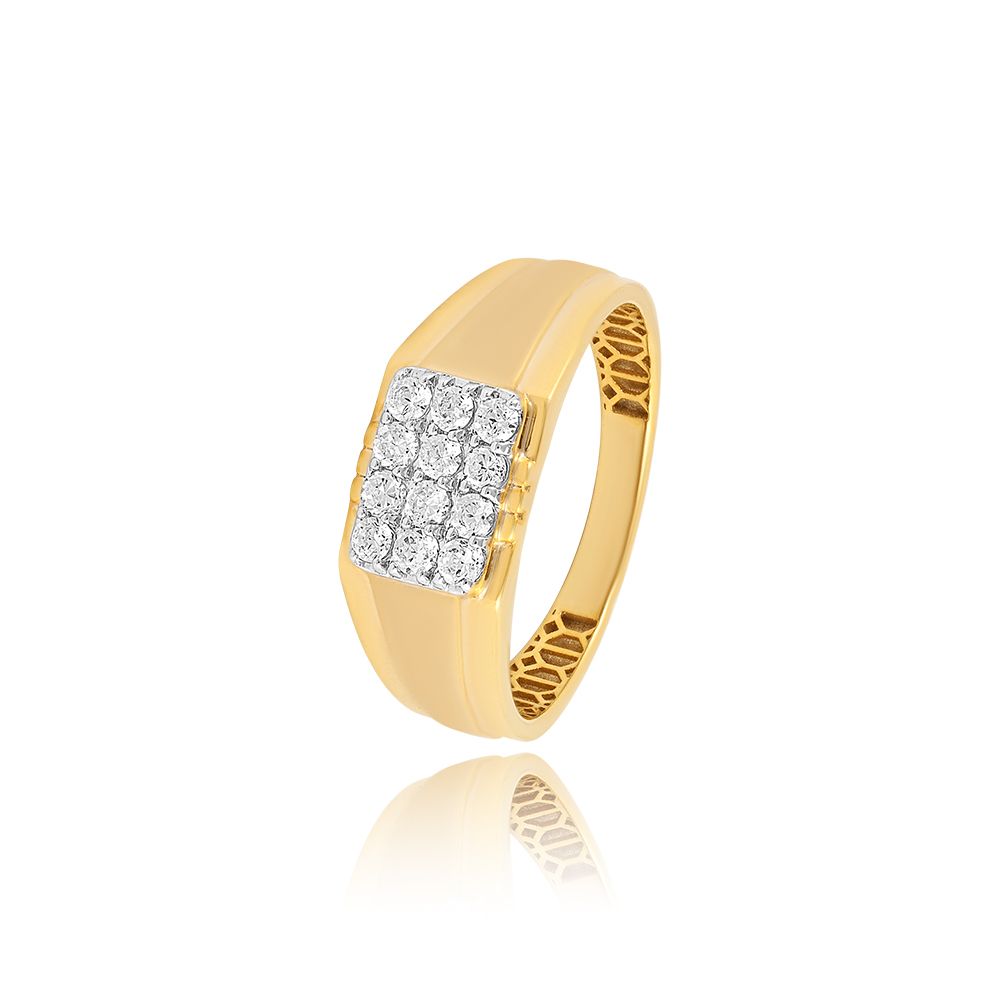 Enchanting Rose Gold Diamond Ring For Men-Diamond-ORG25L17