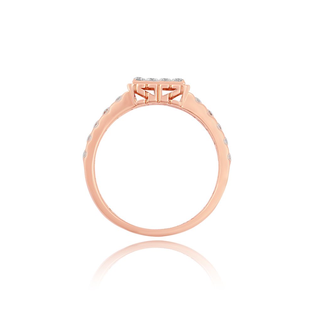 Regal Geometry Rose Gold Ring For Men-Rings-ORG25L19