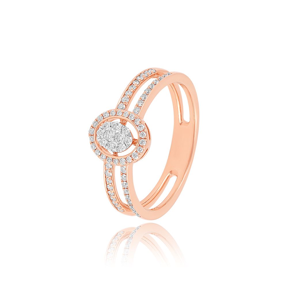 Celestial Grace Rose Gold Ring-Rings-ORG25L37