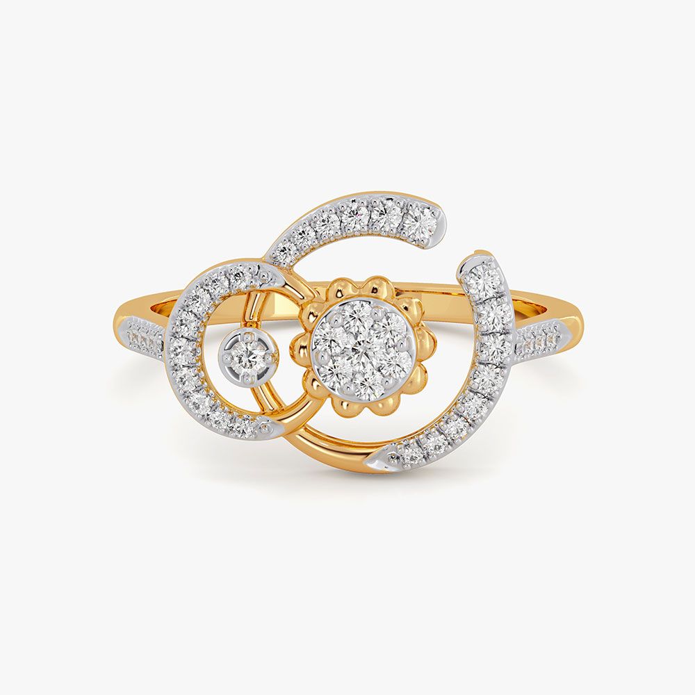 Charming Cosmos 14KT Diamond Ring-Rings-ORG26AE6