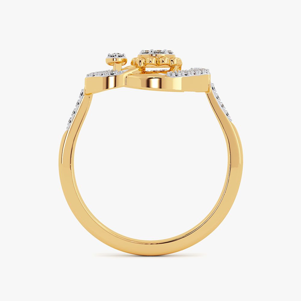 Charming Cosmos 14KT Diamond Ring-Rings-ORG26AE6