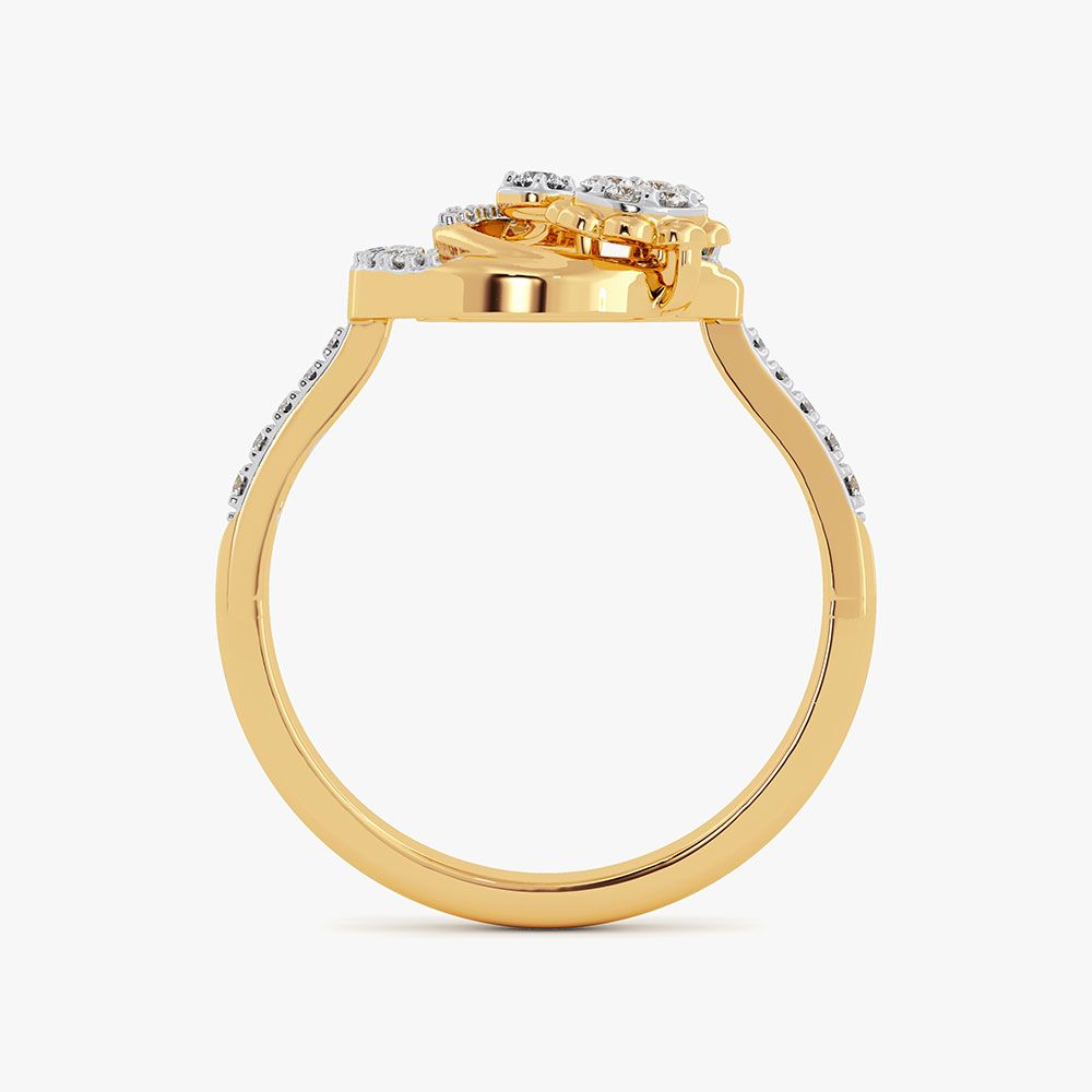 Blooming Cosmos 14KT Diamond Ring-Rings-ORG26AE8