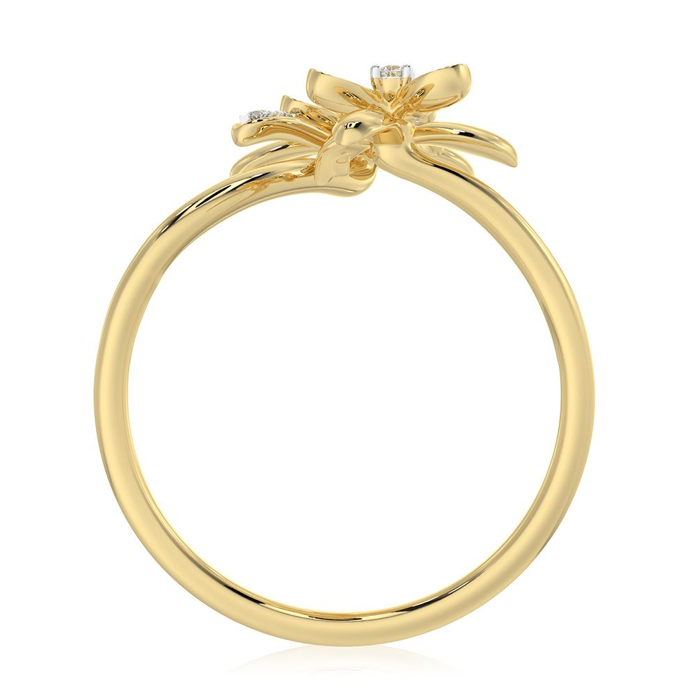 Sparkle 9Kt Yellow Gold Ring-Rings-ORG26K38