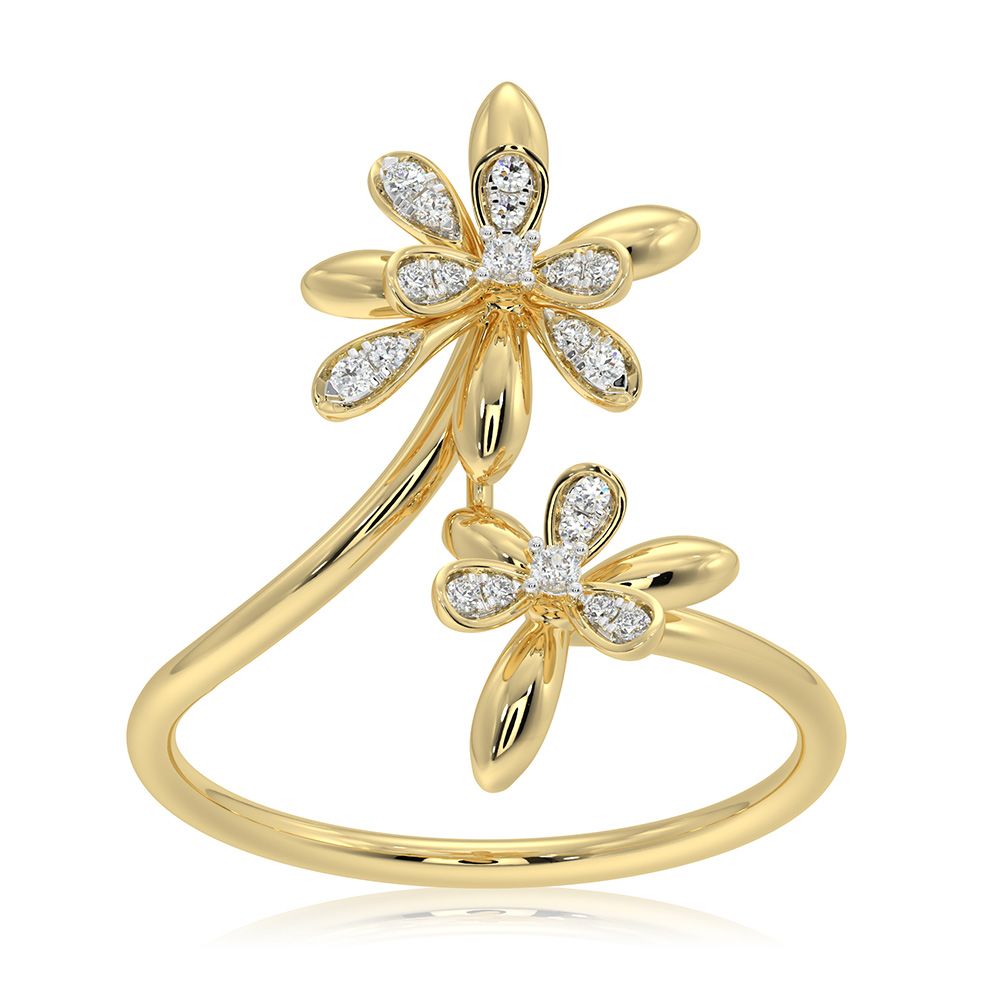 Sparkle 9Kt Yellow Gold Ring-Rings-ORG26K38