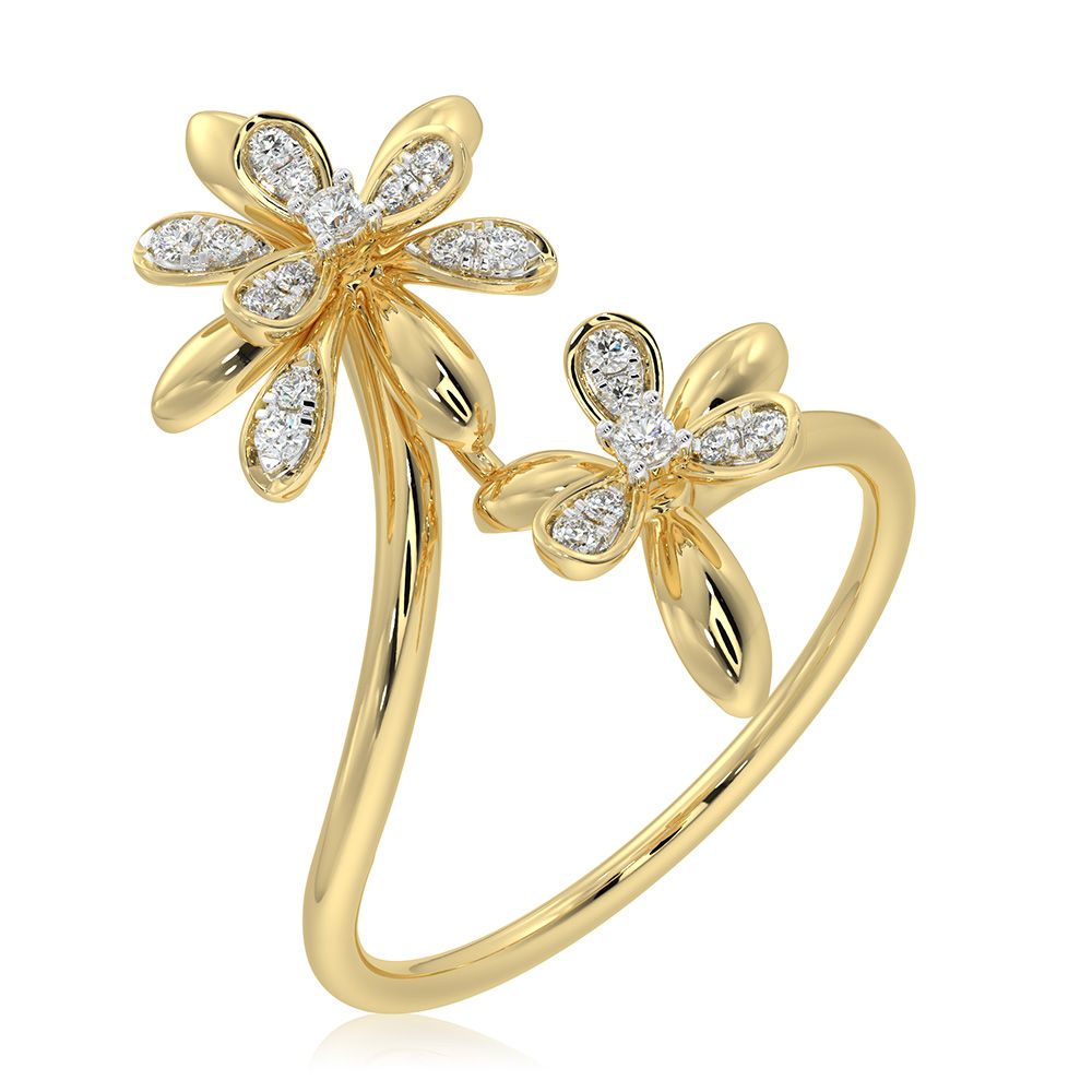 Sparkle 9Kt Yellow Gold Ring-Rings-ORG26K38