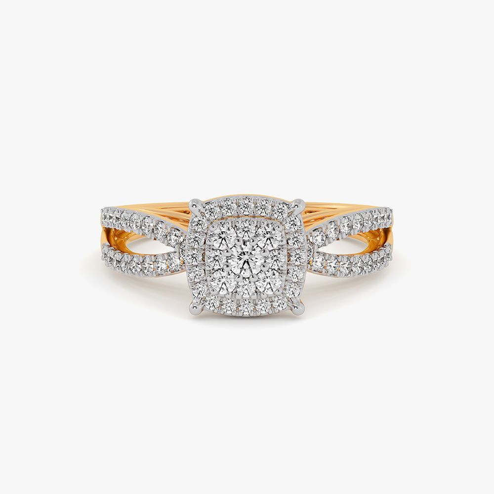 Striking 14Kt Yellow Gold Diamond Ring-Rings-ORG26K78
