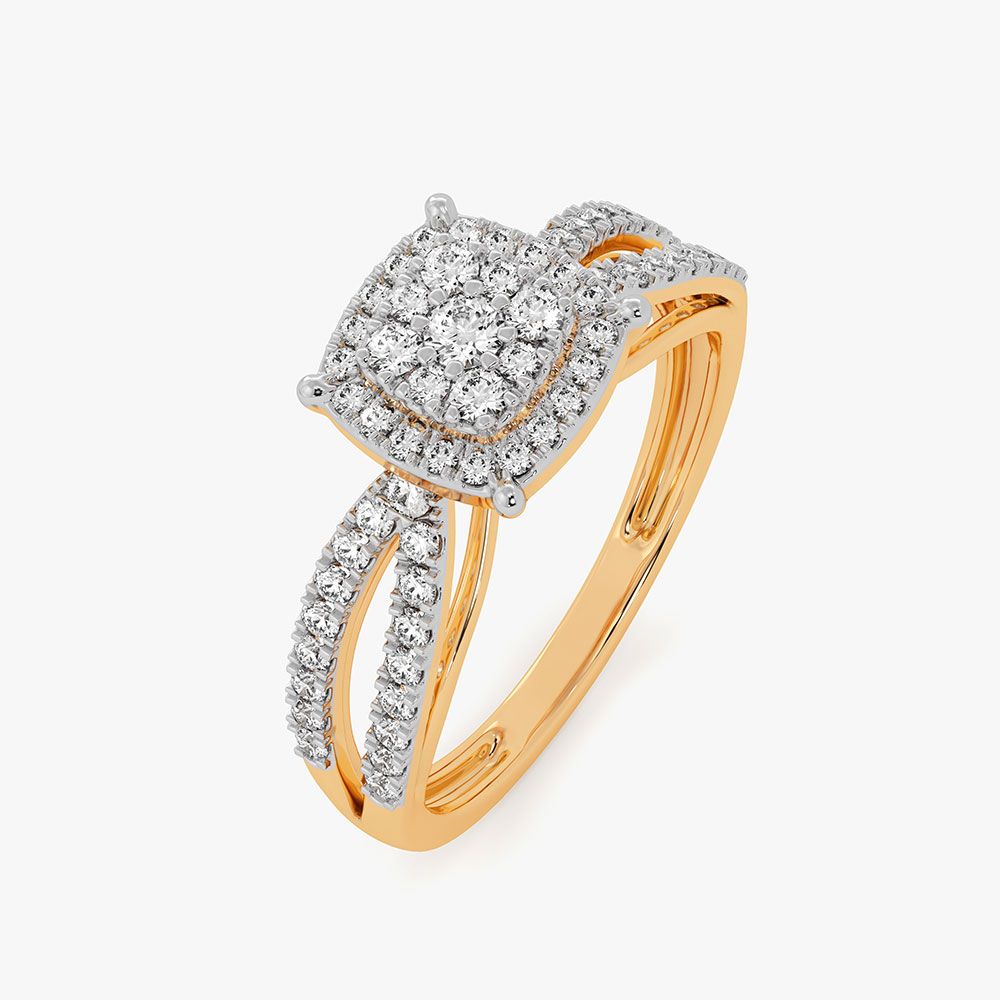 Striking 14Kt Yellow Gold Diamond Ring-Rings-ORG26K78