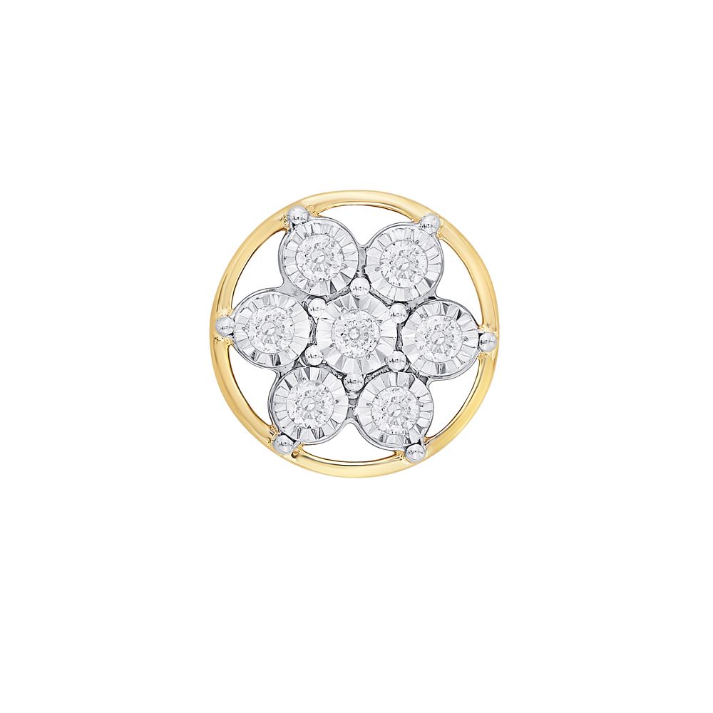 Chic Yellow Gold Crown Star Necklace Set-Diamond-ONS17003-M300R0B