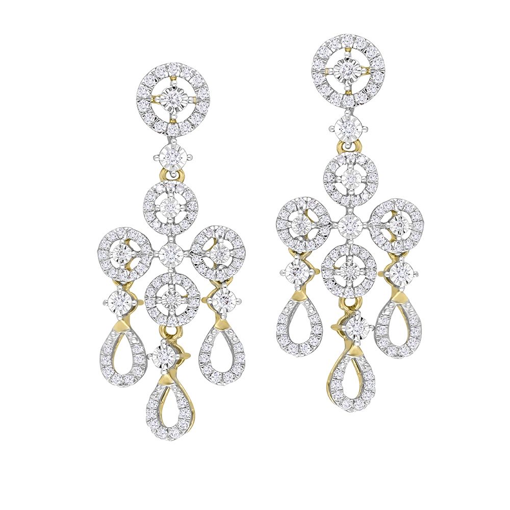 Stunning Diamond Earrings in Rose Gold-All Jewellery-OSE17032-D400O0B