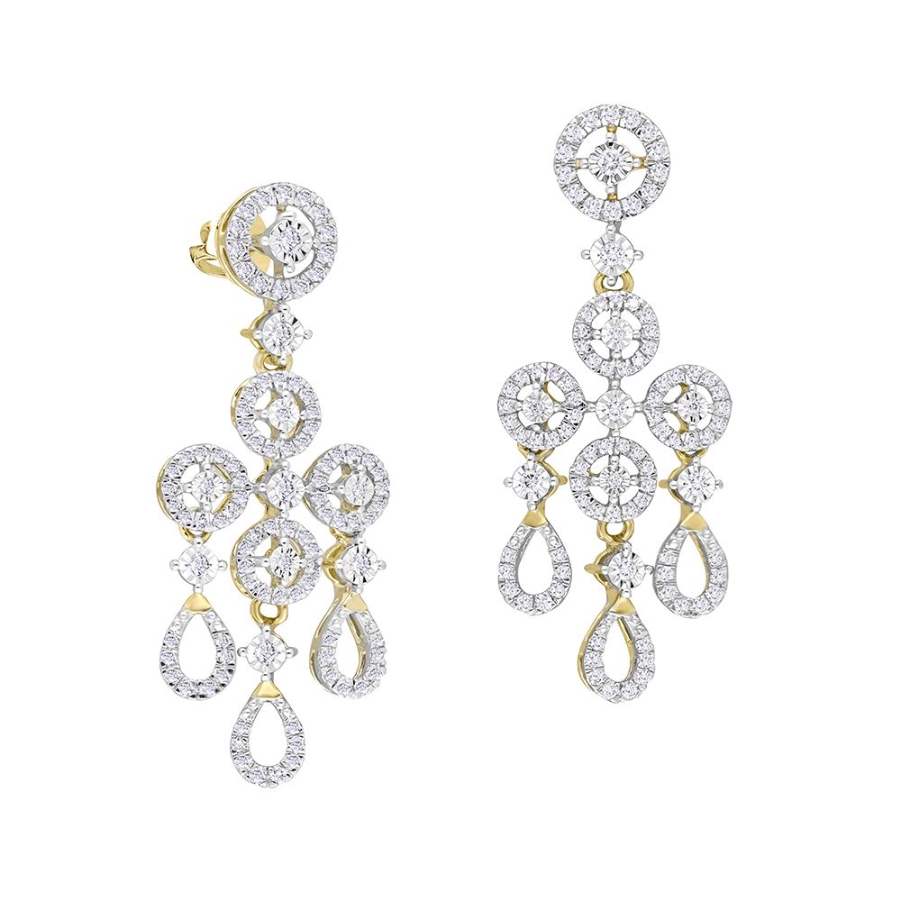 Stunning Diamond Earrings in Rose Gold-All Jewellery-OSE17032-D400O0B