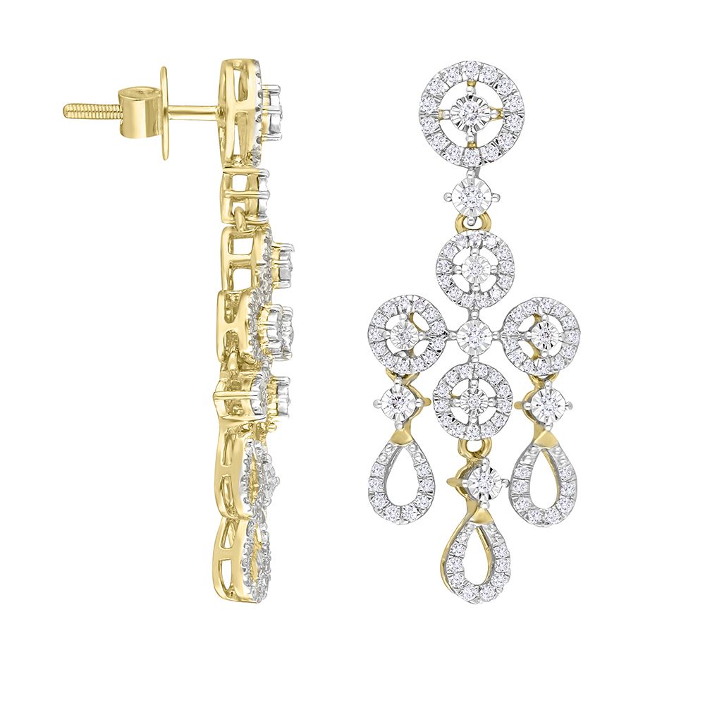 Stunning Diamond Earrings in Rose Gold-All Jewellery-OSE17032-D400O0B