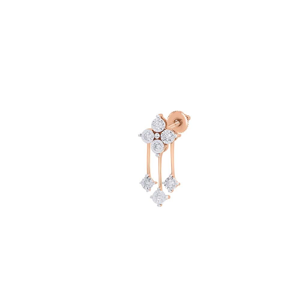 Beautiful Abstract Diamond Stud Earrings and Necklace Set-All Jewellery-ONS18039-D400X2C