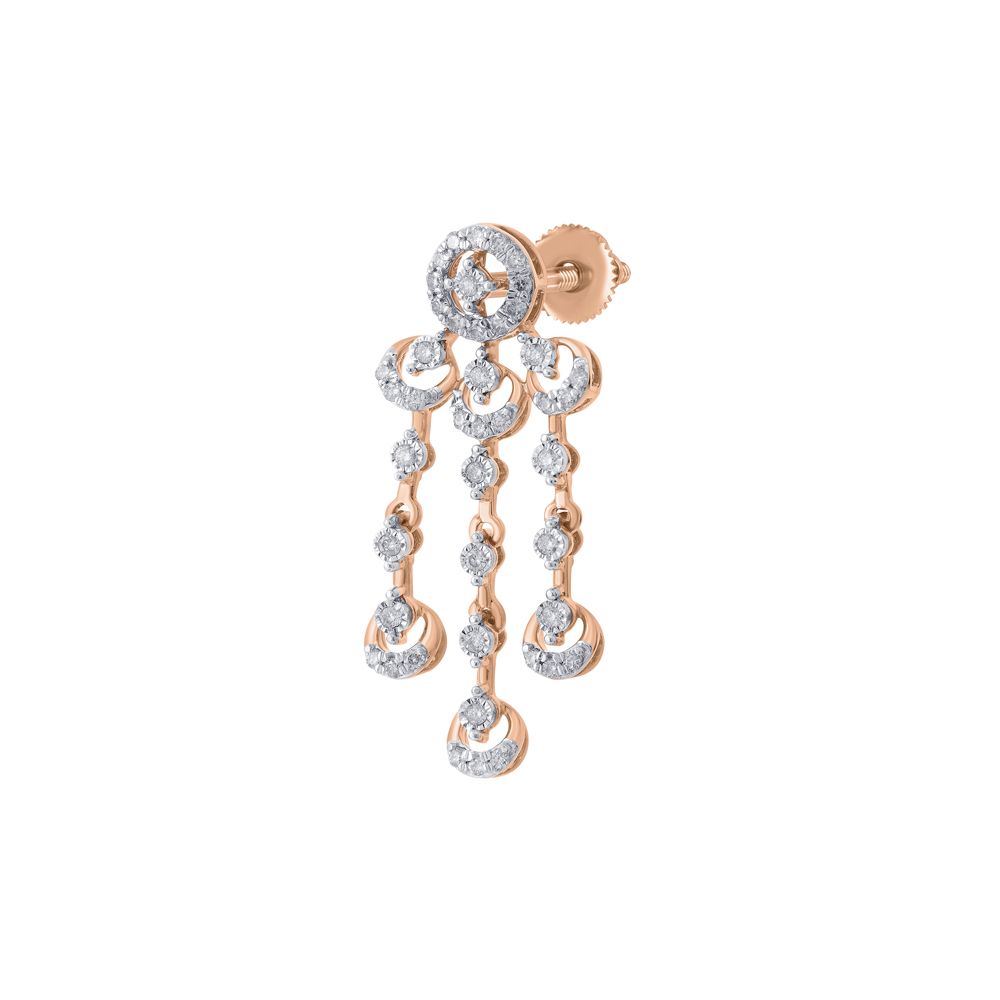 Blooming Floral Diamond and Rose Gold Necklace Set-Necklace Sets-ONS19025-D900X0C