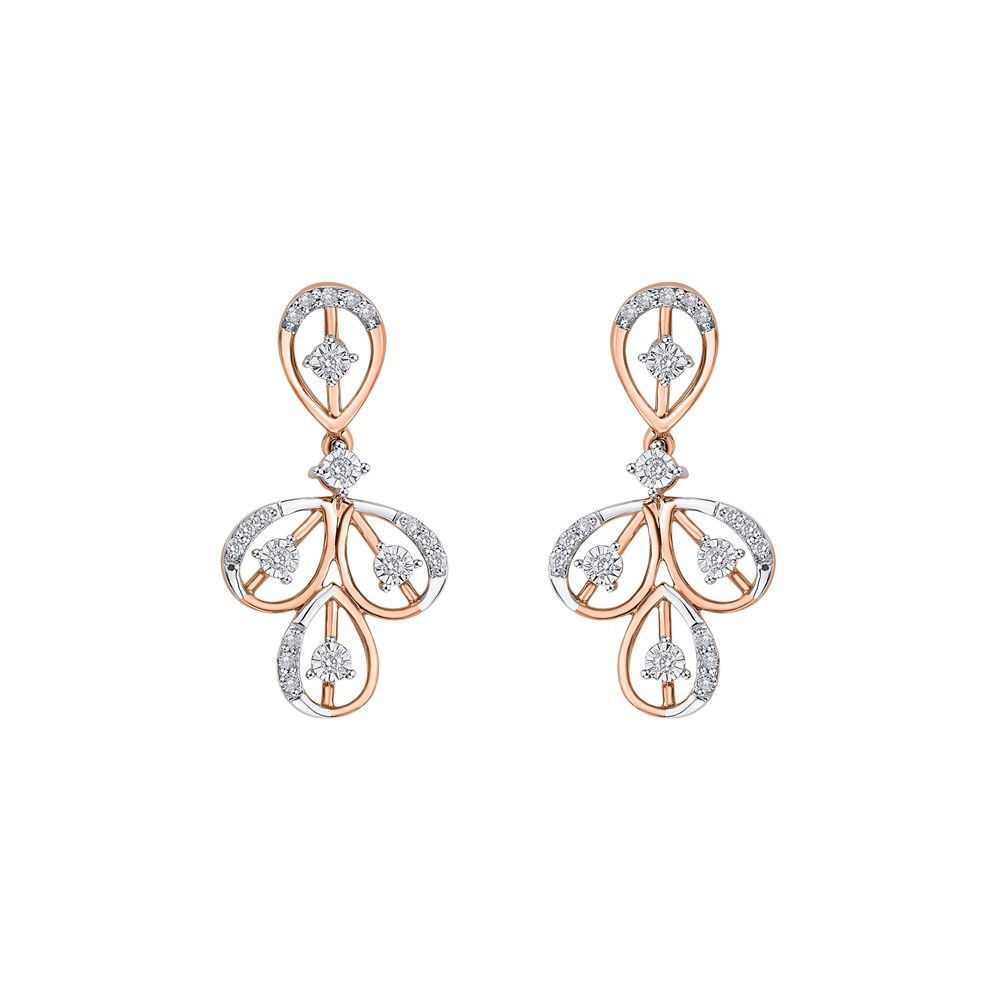 14KT Rose Gold Astra Necklace and Earring Set-All Jewellery-ONS19027-D900X0C