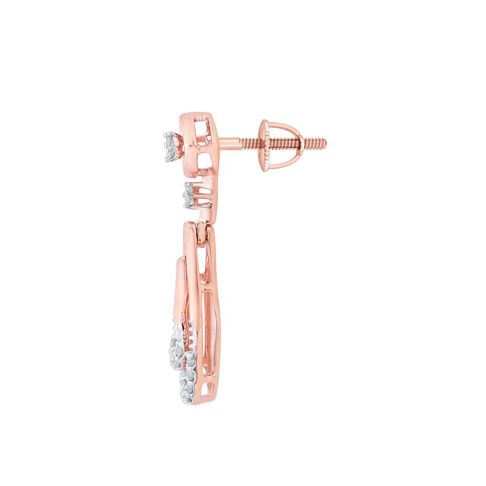 Enchanting Diamond and Rose Gold Earrings-All Jewellery-OSE19034-D400X0C