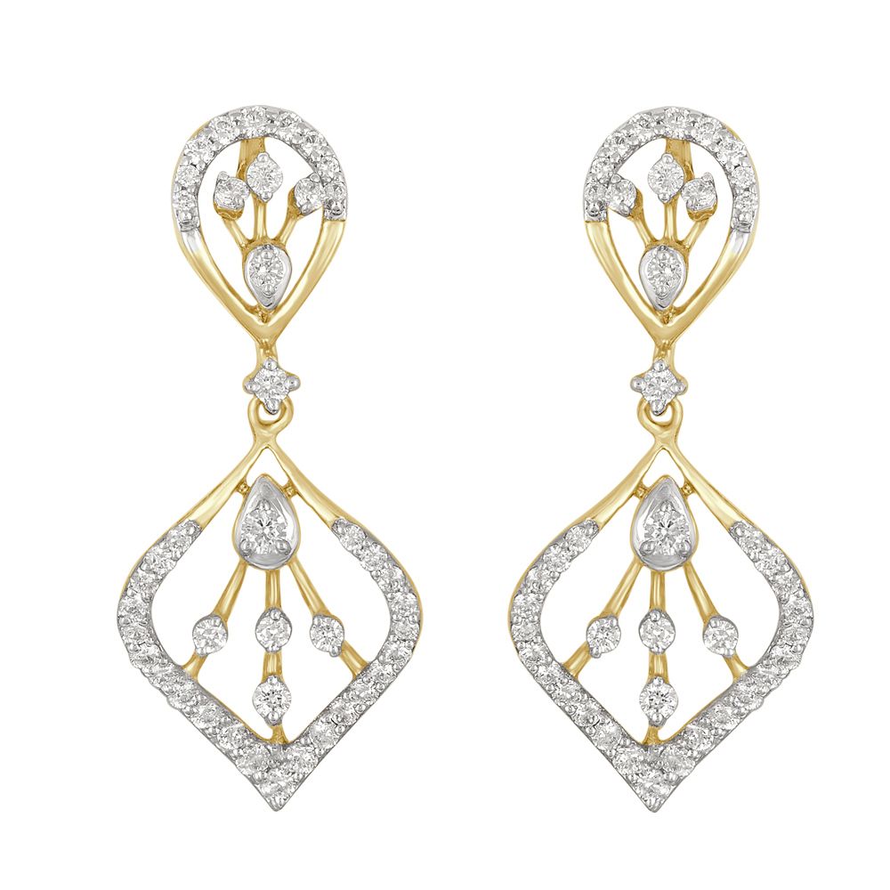 Dazzling Diamond Drop Earrings-All Jewellery-OSE19041-D400X0B