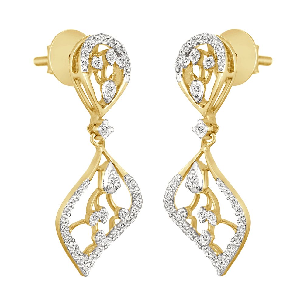 Dazzling Diamond Drop Earrings-All Jewellery-OSE19041-D400X0B