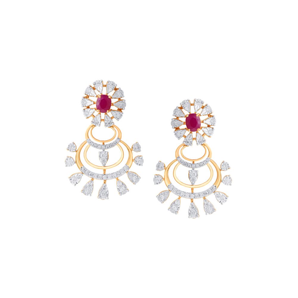 Brilliant Earrings with Diamonds-Earrings-OSE19120-D909X0C