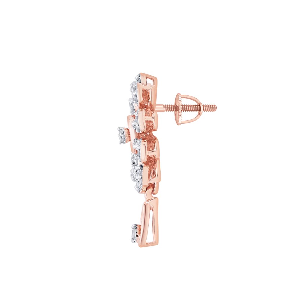 Brilliant Rose Gold Hanging Earrings-All Jewellery-OSE20001-D400X0C