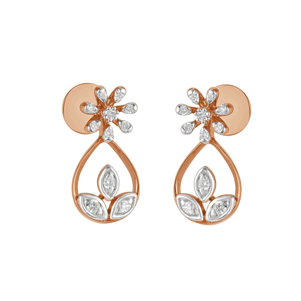 Understated Floral Diamond Jewellery Set-Diamond-ONS20005-D400X0C