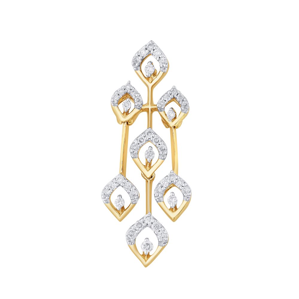 Graceful Yellow Gold Earrings-All Jewellery-OSE20009-D400R0C