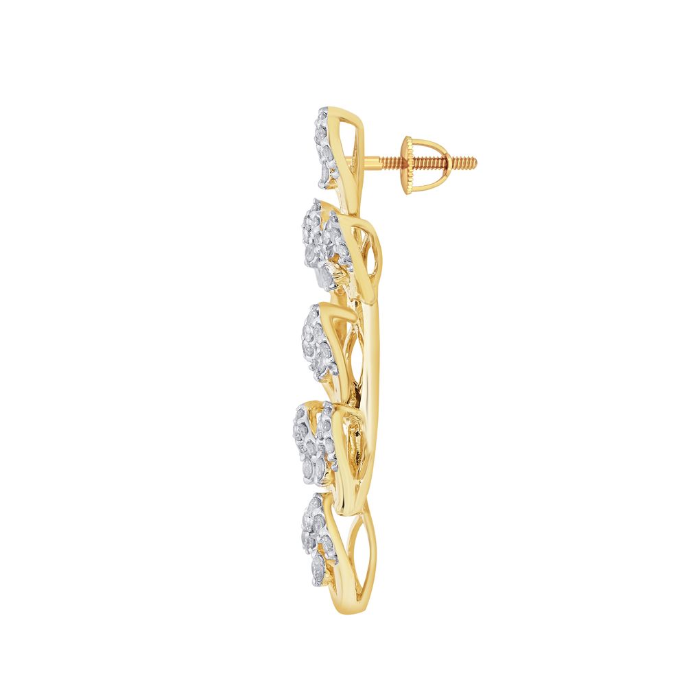 Graceful Yellow Gold Earrings-All Jewellery-OSE20009-D400R0C