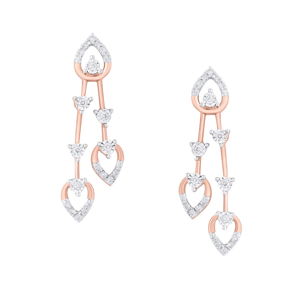 Gorgeous Rose Gold Astra Necklace and Earrings Set-Necklace Sets-ONS20063-DA00X0C