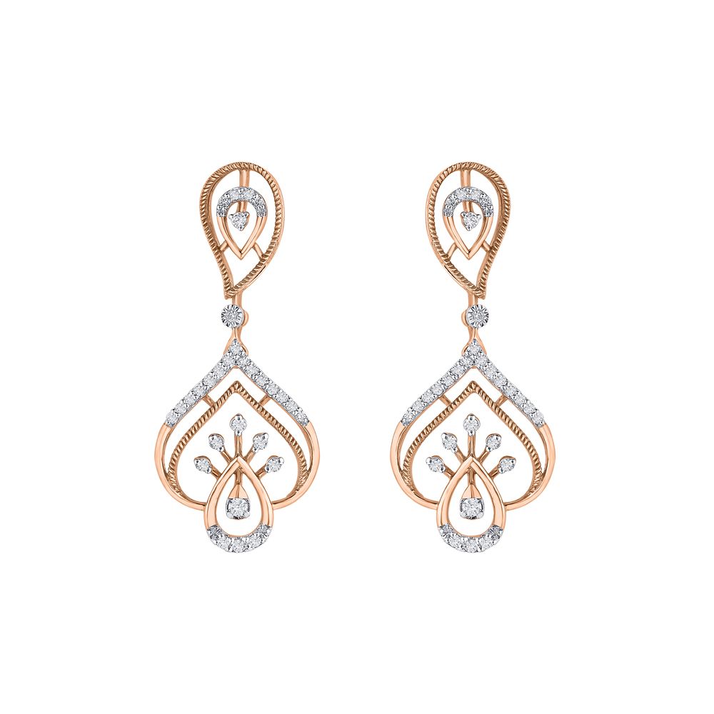 Gilded Leaf Design Diamond Necklace Set-Necklace Sets-ONS21002-D900X0C