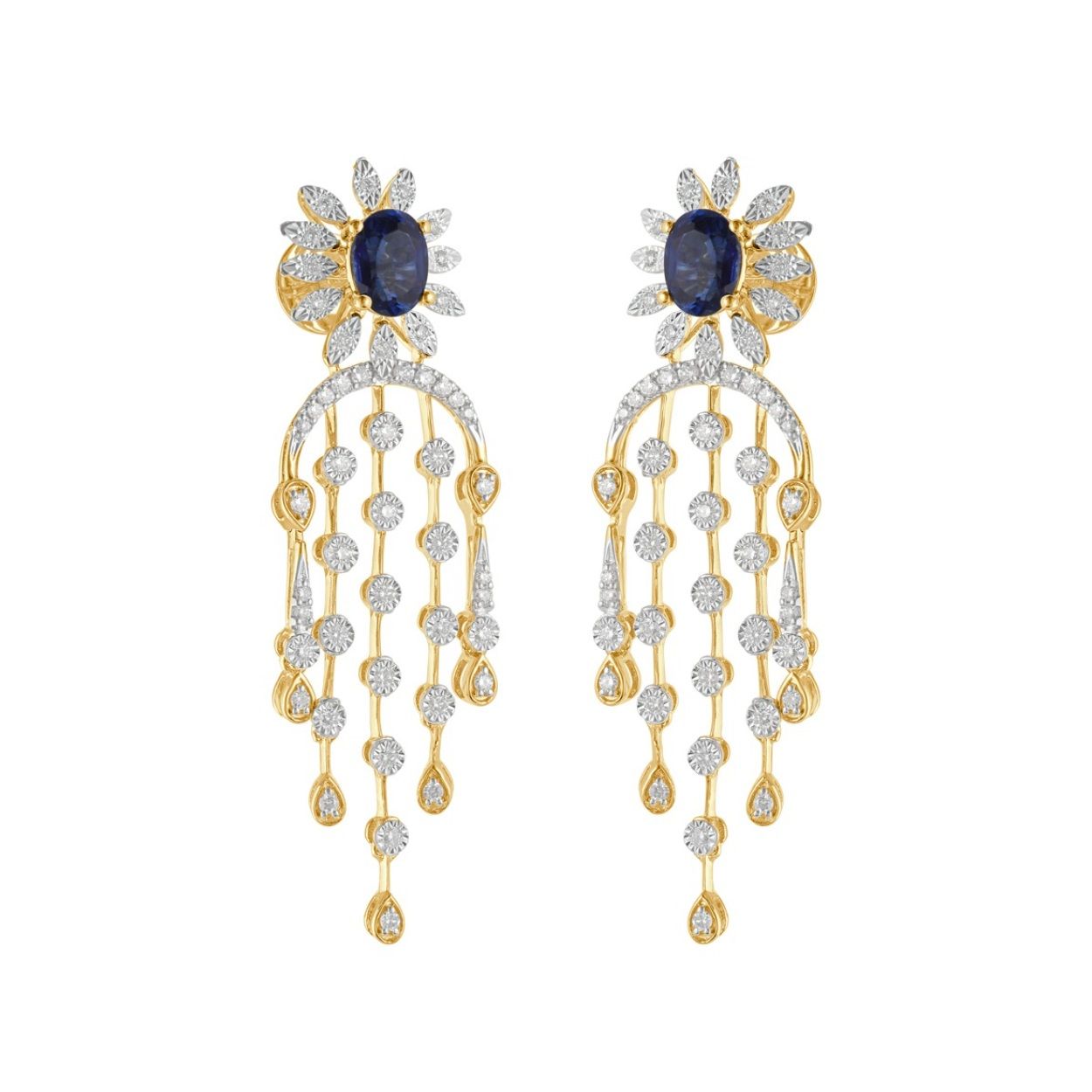 Lustrous Diamond Earrings-Earrings-OSE21130-D409R0C