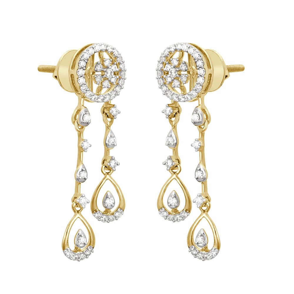 Graceful Gold Danglers-All Jewellery-OSE22008-D400X0C