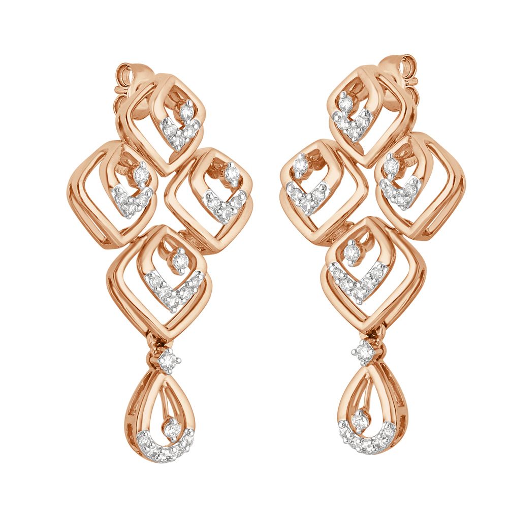 Appealing Diamond Jewellery Set in 14KT Rose Gold-All Jewellery-ONS22010-D400X0C