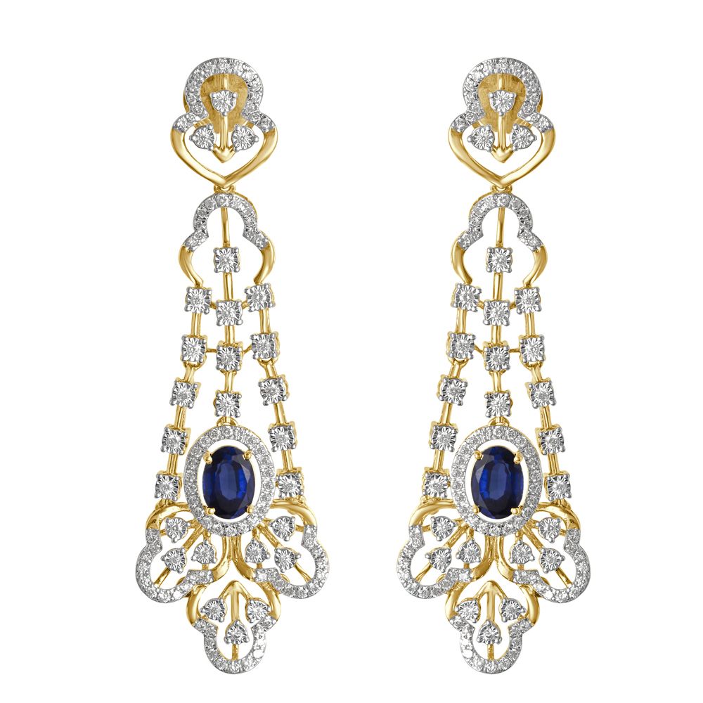 Unique 14Kt Yellow Gold Earrings and Necklace Set-All Jewellery-ONS22058-D411R0C