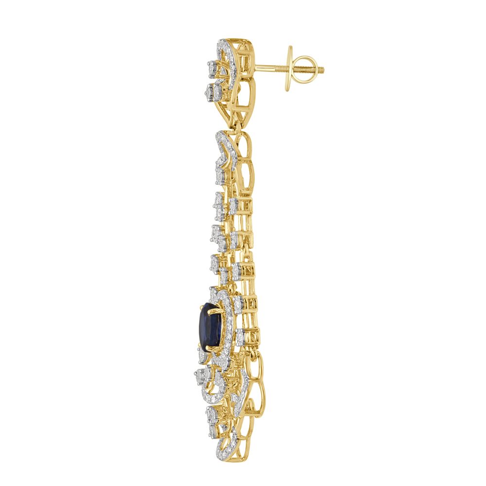 Unique 14KT Yellow Gold Earrings and Necklace Set-All Jewellery-ONS22058-D411R0C